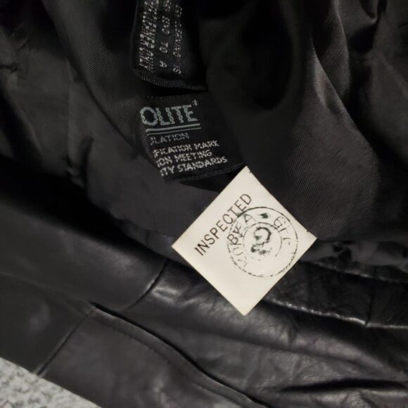 VINTAGE Fontelli Jacket Womens Large Black Leather Western Racing Outdoor - Picture 13 of 15